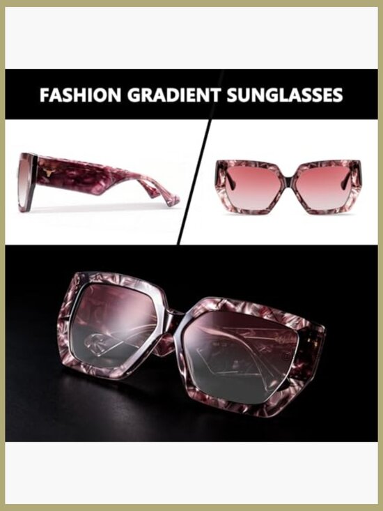 Oversized Polarized Square Sunglasses UV400 Cat Eye main image 7